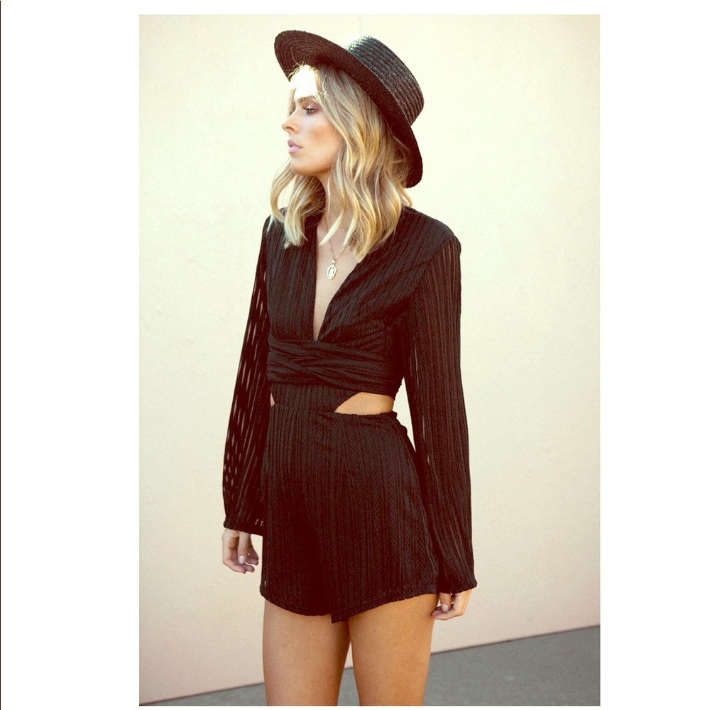Sabo Skirt Black wrap playsuit- new with tags!